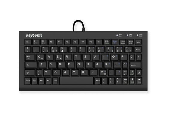 KeySonic ACK-3401U (DE) teclado Oficina USB QWERTZ Alemán Negro