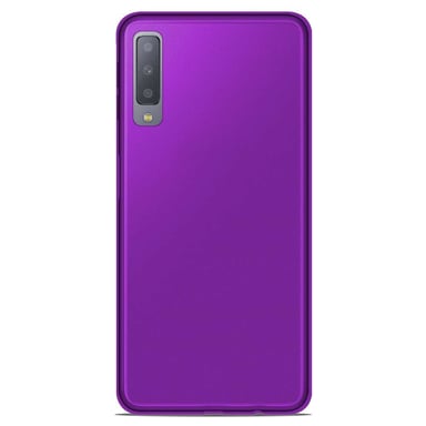 Coque silicone unie compatible Givré Violet Samsung Galaxy A7 2018