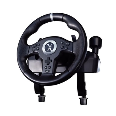 Volante de juego LEXIP XDRIVE-350 cableado con pedales y palanca de cambios Negro 270°