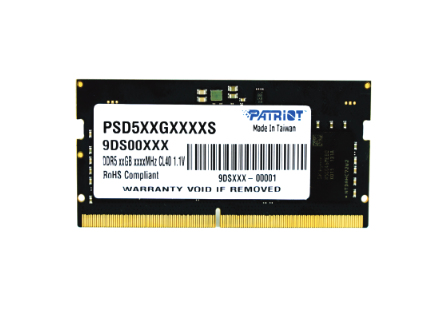 PATRIOT PC5-38400 (4800 MHz) 32GB Signature Line DDR5 SODIMM Memory Array (Negro)