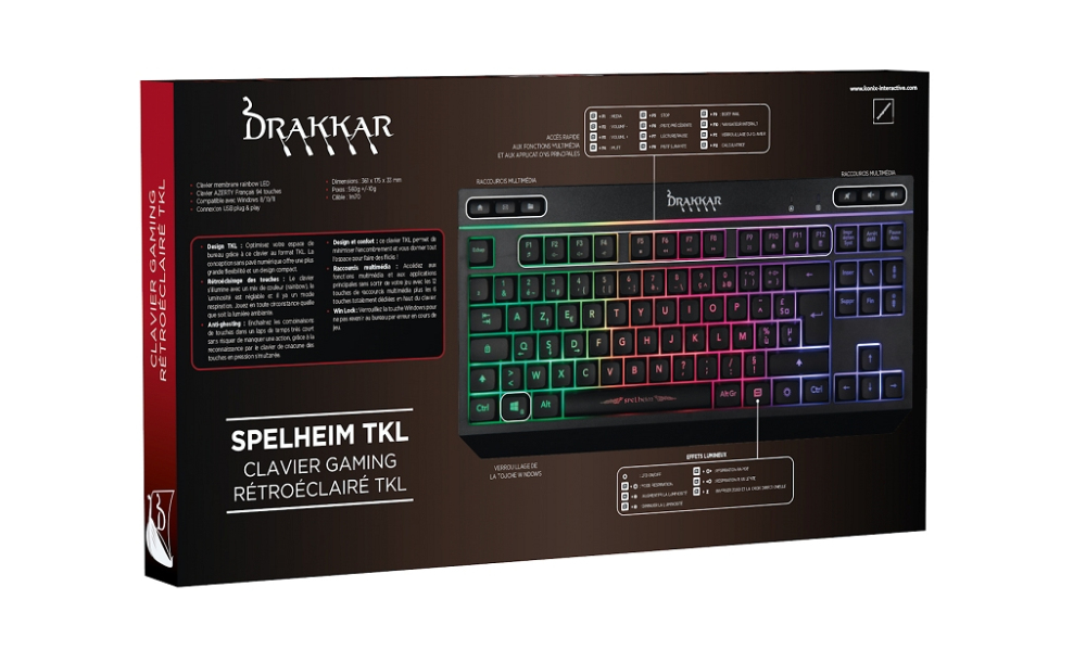 Konix Drakkar Clavier membrane Spelheim TKL Neuf - vue 2
