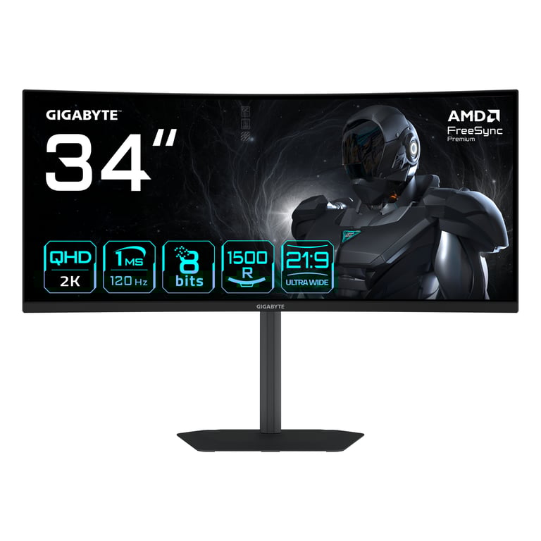 Moniteur Gigabyte GS34WQCA Wide Quad HD 34 Neuf - vue 1