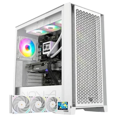 PC Gaming PC Racing Highlander D5 - Ryzen 7 7800X3D, RAM 64 Go, M.2 2 To, RTX 5080, Refroidissement liquide 360mm LCD, Windows 11 Pro, Wifi, PC Gamer - Neuf