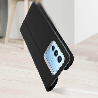 Funda Vivo V23 5G Tarjetero Soporte vídeo Dux Ducis Negro