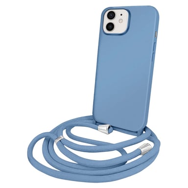 Moxie Funda para iPhone 12 / 12 Pro en TPU Premium Color Lace con cordón para el cuello Azul