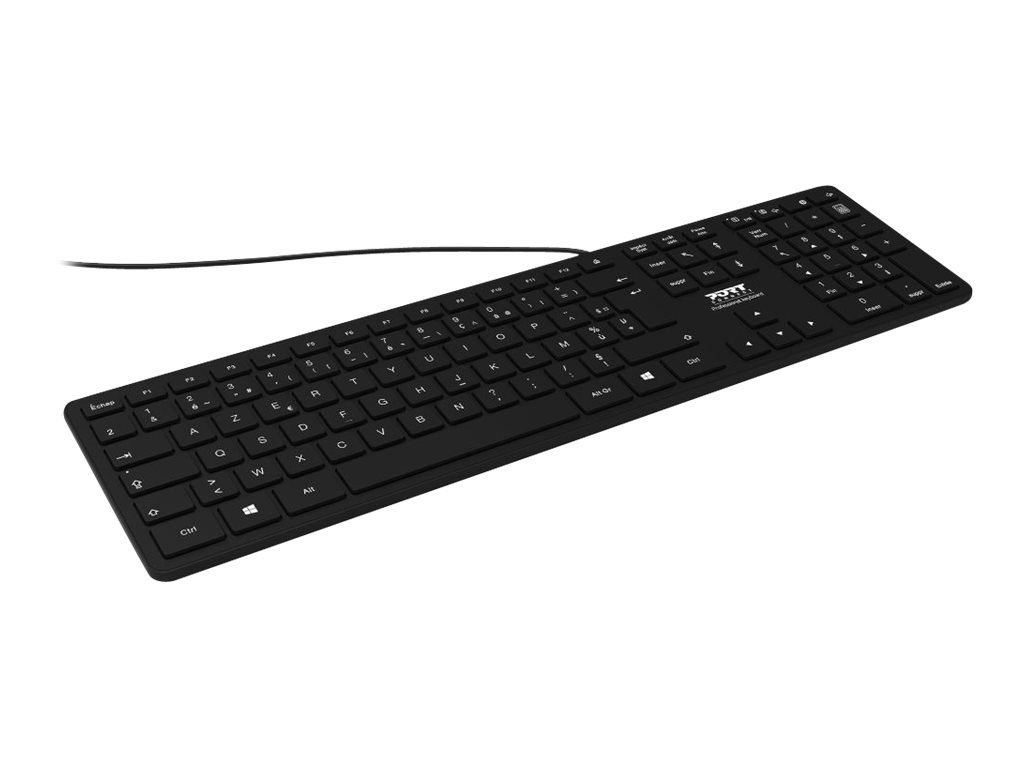 Port Designs 900754-FR teclado Oficina USB AZERTY Francés Negro