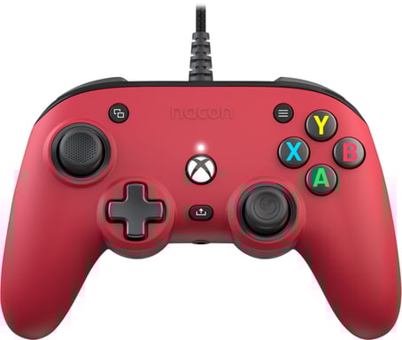 NACON Pro Compact Rouge USB Manette de jeu Analogique/Numérique Xbox Series S, Xbox Series X, PC, Xbox One