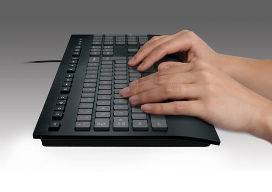 Logitech K280E Pro f/ Business Tastiera USB francese QWERTY Nero