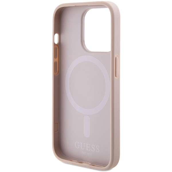 Coque pour iPhone 15 Pro Guess Saffiano MagSafe GUHMP15LPSAHAHMCU - vue 3