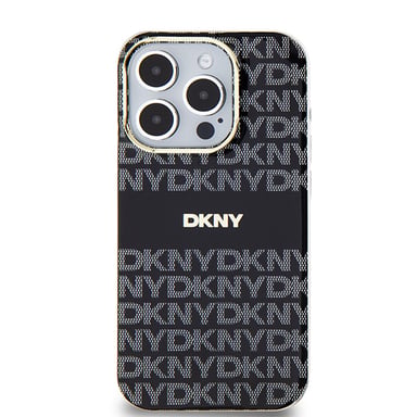 DKNY Funda para iPhone 15 Pro Max MagSafe de TPU blando con diseño Negro