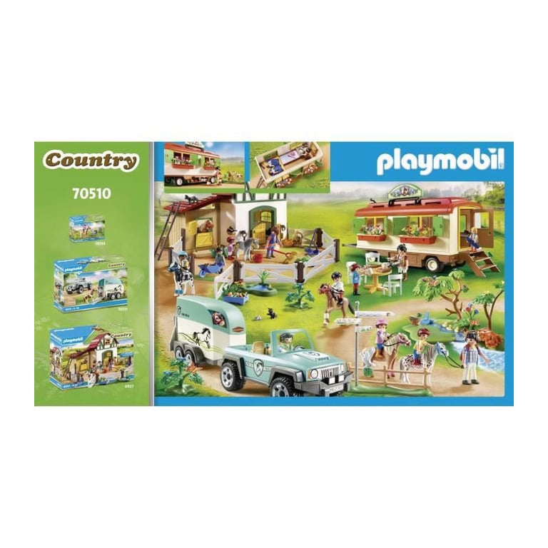 Box De Poney Et Roulotte Country 70510 Playmobil La Boîte - vue 7