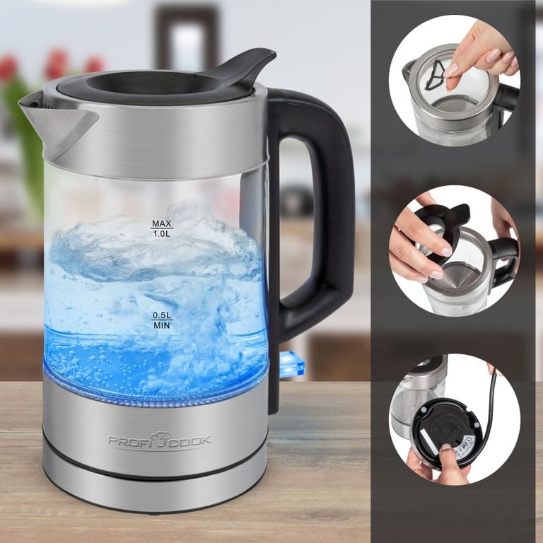 Bouilloire électrique en verre Proficook PC WKS1228G - vue 3