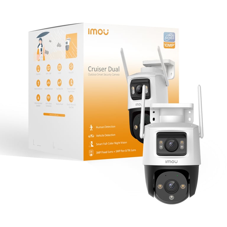 Imou Cruiser Dual 10MP Tourelle Caméra de sécurité IP Extérieure 2304 x 1296 pixels Plafond Neuf - vue 2