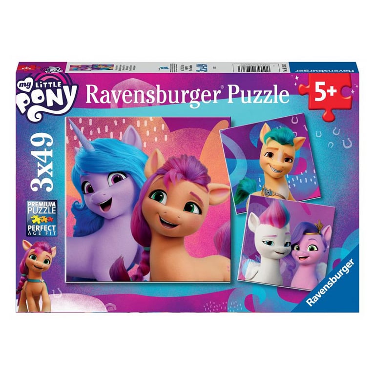 Puzzles 3x49 pièces : My Little Pony : Magnifiques poneys Ravensburger France - vue 7