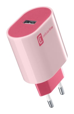 Cellularline USB Charger #Stylecolor - Universal Cargador de baterías de red de 12W de colores vivos
