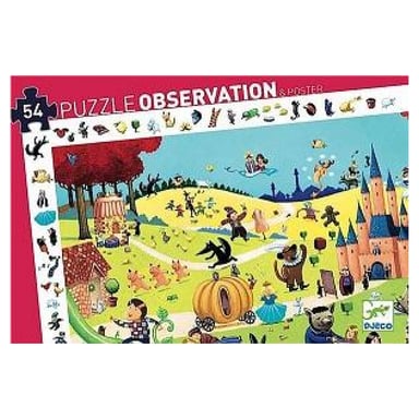 Puzzle de observación de 54 piezas: Cuentos encantados para niños