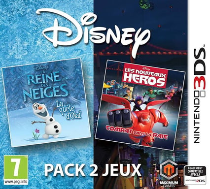 Disney pack 2 jeux : La Reine des Neiges + Les Nouveaux Héros  - 3DS