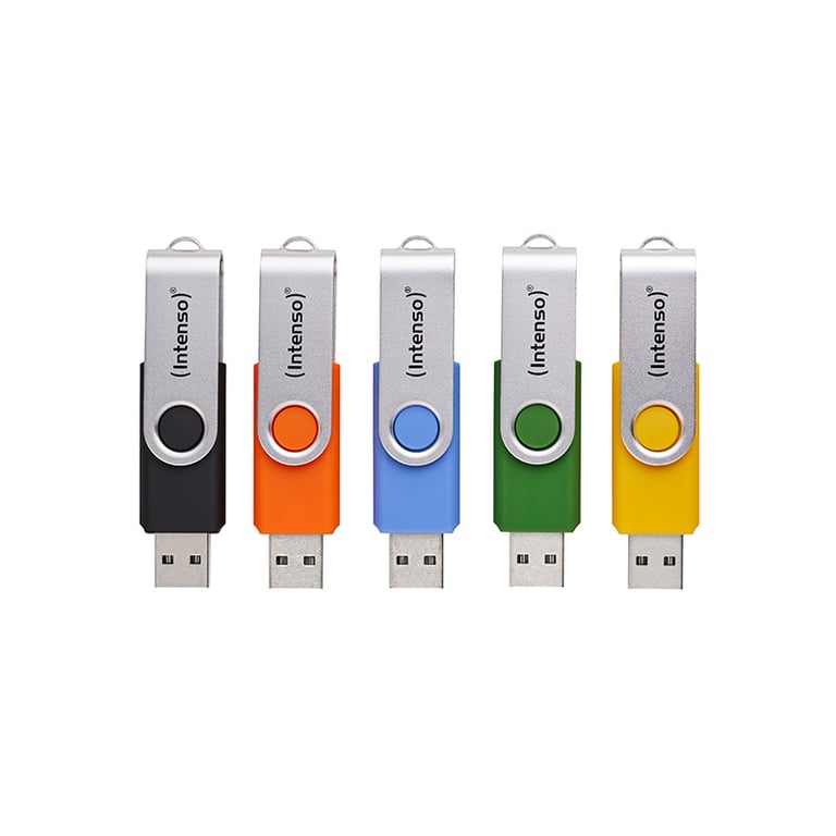Intenso 5 x Clé USB Office Line USB A 3.2 Gen 1x1 couleurs assorties Neuf