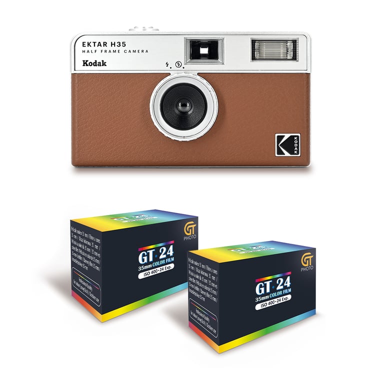 KODAK EKTAR H35 Caméra Vidéo Demi Format 35mm Réutilisable Sans Mise au Point Légère Facile à Utiliser + 2 Pellicules 35mm Couleur 24 Expositions Neuf - vue 5