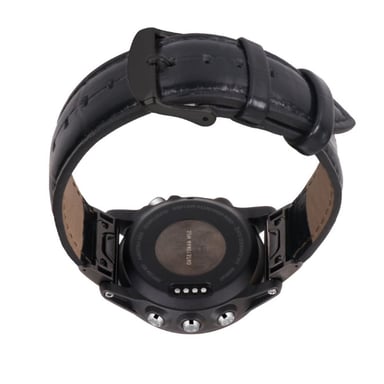 Bracelet de montre en cuir véritable pour Garmin Fenix 7X 7S Black 20 mm