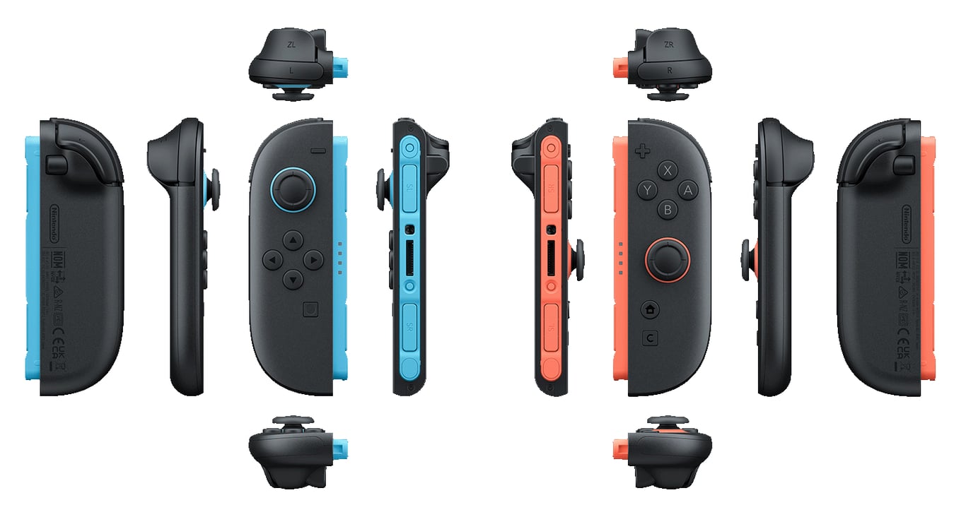 Paire de manettes Nintendo Joy Con 2 gauche et droite Nintendo Switch 2 Bleu clair et Rouge clair - Neuf
