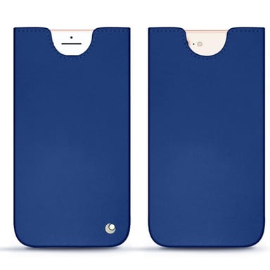 Pochette cuir Apple iPhone 8 Plus - Pochette - Bleu - Cuir lisse