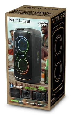 Muse M-1930 DJ Haut-parleur party box Bluetooth avec batterie