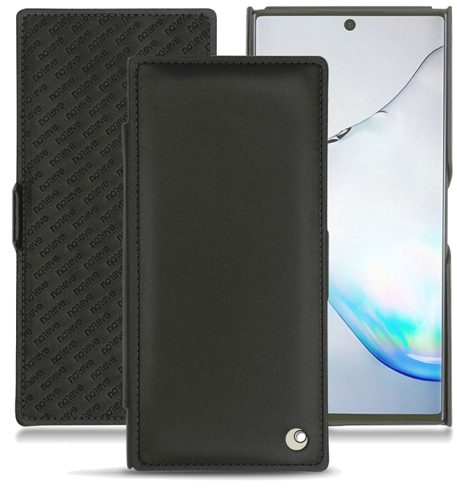 Housse cuir Samsung Galaxy Note10+ - Rabat horizontalNoir