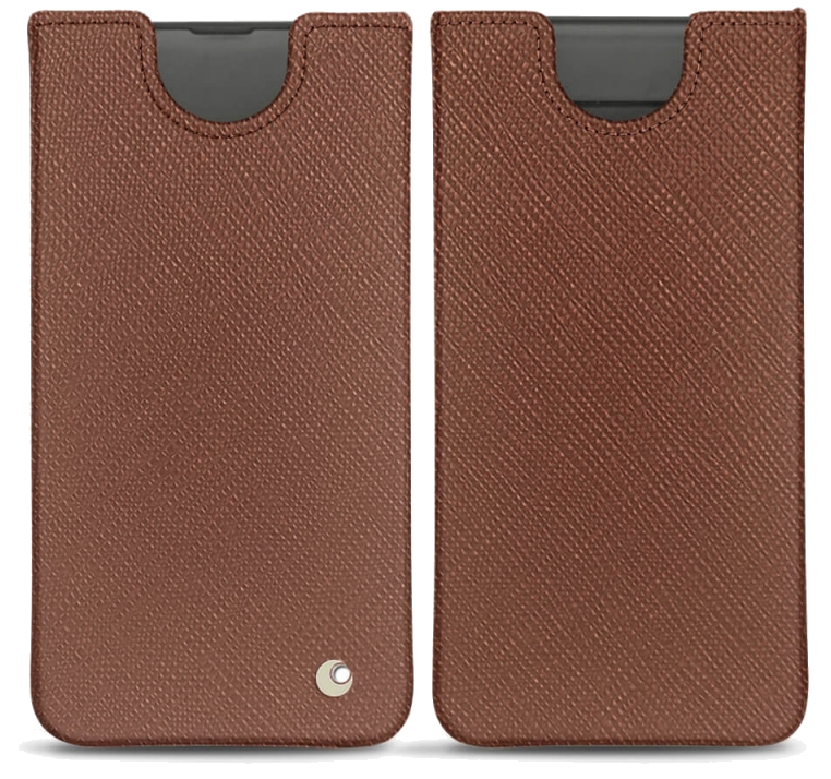 Pochette cuir Samsung Galaxy S10 - PochetteMarron