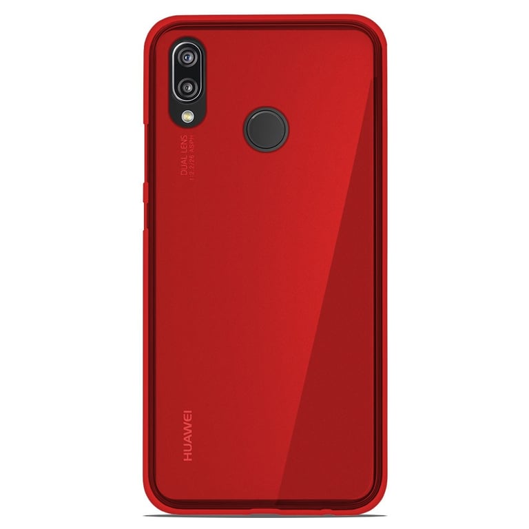 Coque silicone unie compatible Givré Rouge Huawei P20 Lite - 1001 coques