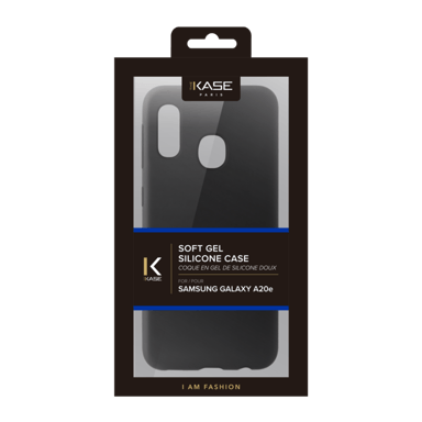 Coque en Gel de Silicone Doux pour Samsung Galaxy A20e, Noir satin