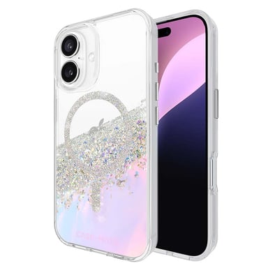 Custodia con glitter per iPhone 16 compatibile con MagSafe con attacco magnetico