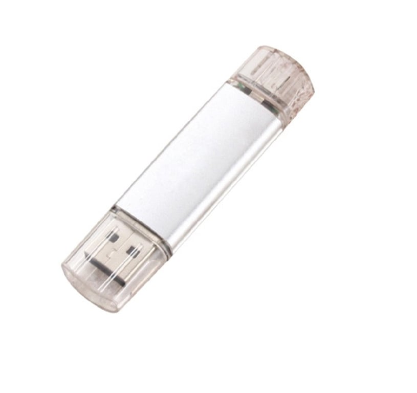 Clef USB 8Go 3 en 1 pour Smartphone & PC Type C Micro USB Memoire 8GB (ARGENT)