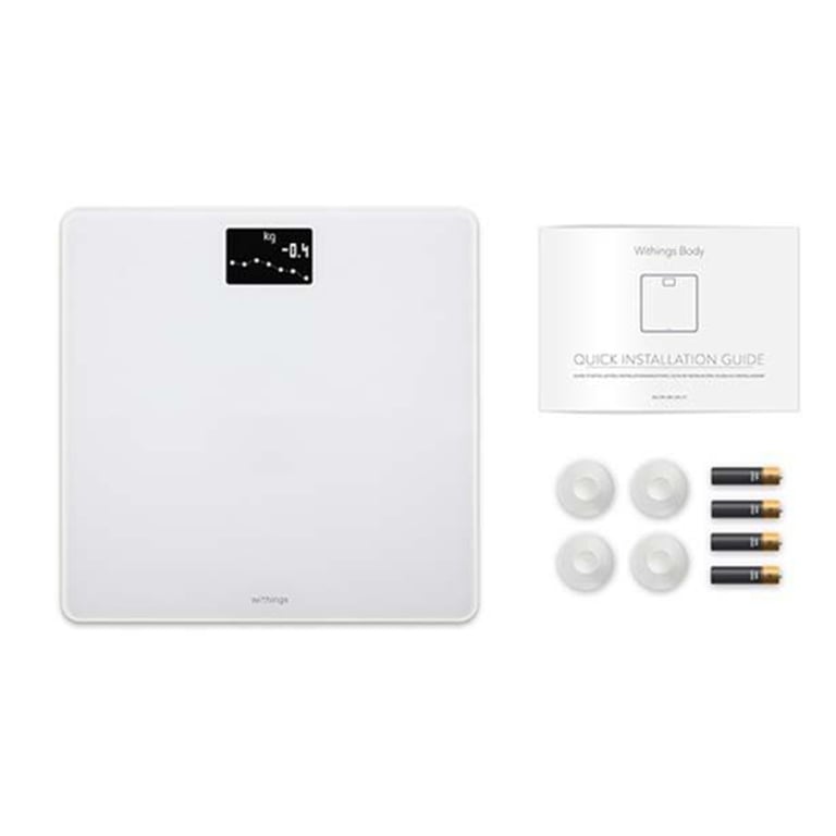 Balance Connectée BODY Wi-Fi Revêtement Satiné avec Affichage IMC Blanc - Neuf