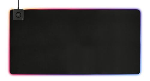 DELTACO GAMING - DMP330 RGB - Tapis de souris XXL RGB, Chargeur sans fil 10W, épaisseur 4mm, 1190x590mm