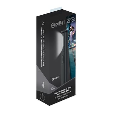 Celly CLICKFLASHPODBK palo para autofotos Smartphone Negro