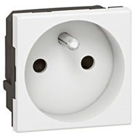 Legrand 0 771 11 boitier de prise de courant Type E (FR) Blanc