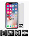Set di 2 pellicole in vetro temperato antiurto per iPhone X / XS