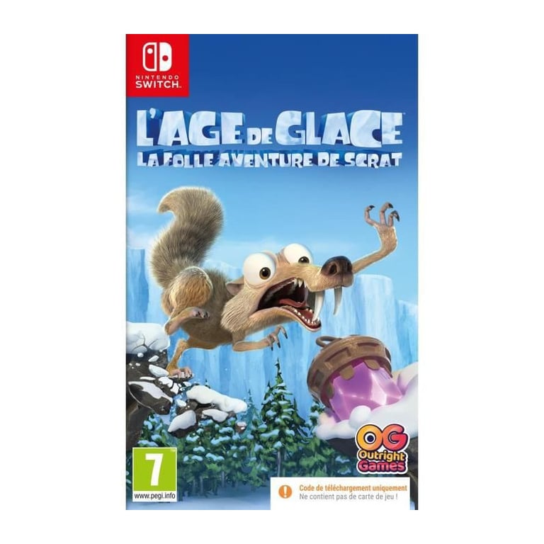 'Âge de Glace La Folle Aventure de Scrat Jeu Switch Code dans la boîte Neuf