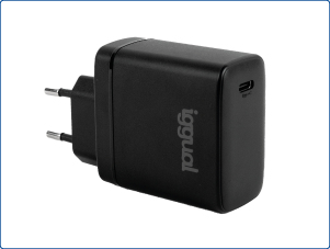iggual IGG318430 chargeur d'appareils mobiles Téléphone portable, Chargeur électrique, Smartphone, Smartwatch, Tablette Noir Secteur Charge rapide Intérieure