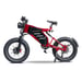 Bicicletta Elettrica X7 | Velocità Massima 55 km/h | Autonomia 90 km | Motore 1000W*2 | Batteria 48V 30Ah | Pnei da 20 PolliciT | Nero&Rosso