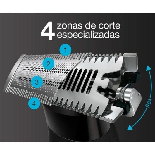 Rasoir Tondeuse Barbe Et Corps Braun XT5 Face & Body SERIEX XT500 – Étanche, 5 Sabots - vue 10