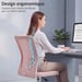 Roline Chaise de bureau ergonomique maille rose réglable pivotante