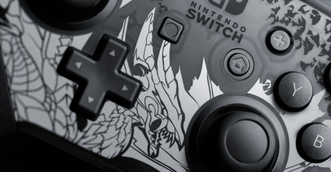 Nintendo Switch Pro Controller Monster Hunter Rise: Sunbreak Edition Noir, Gris, Argent Bluetooth Manette de jeu Analogique/Numérique Nintendo Switch