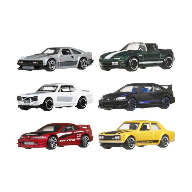Hot Wheels Coffret Rues du Japon avec 6 véhicules japonais en métal moulé à ’échelle 164 et à la décoration raffinée les styles peuvent varier - vue 3