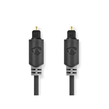 Cable de audio óptico | TosLink Macho | 5,0 m | Redondo | PVC NEDIS - CABW25000AT50