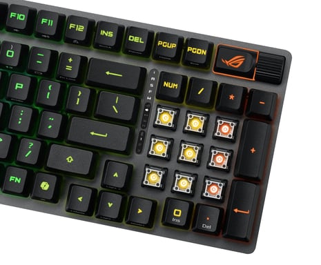 ASUS ROG Strix Scope II 96 RX Wireless clavier Gaming USB + RF Wireless + Bluetooth Noir