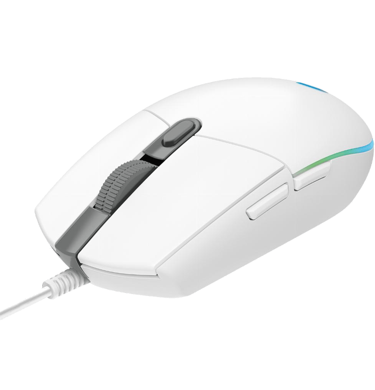 Souris filaire Gamer Logitech G203 LightSync (Blanc)