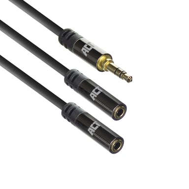 ACT AC3620 cavo audio 0,15 m 3,5 mm 2 x 3,5 mm Nero