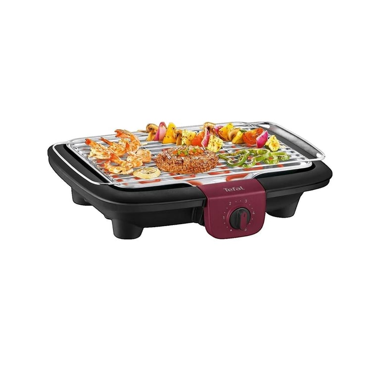 Gril électrique Tefal EasyGrill BG90E5 2300W Noir/Bourgogne - Neuf
